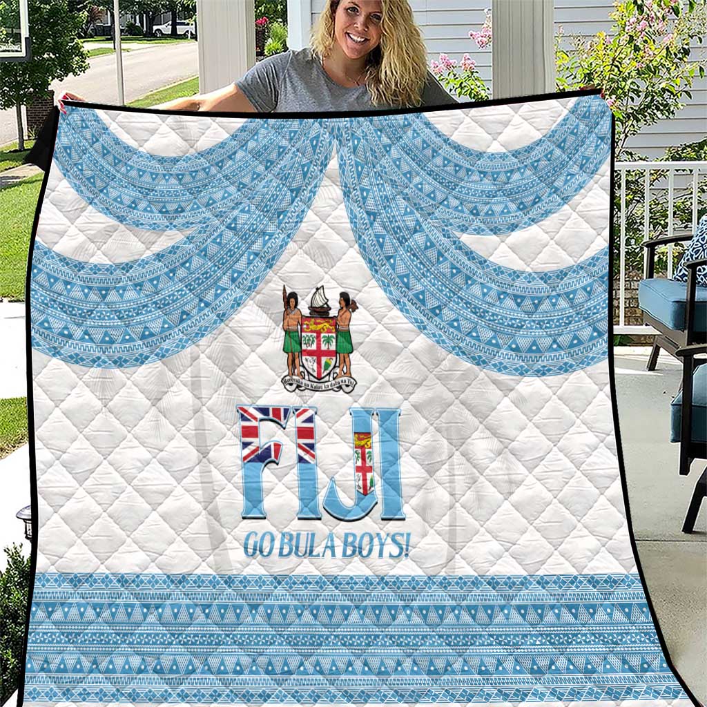 Custom Fiji Tapa Football Quilt Go Bula Boy!
