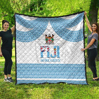 Custom Fiji Tapa Football Quilt Go Bula Boy!