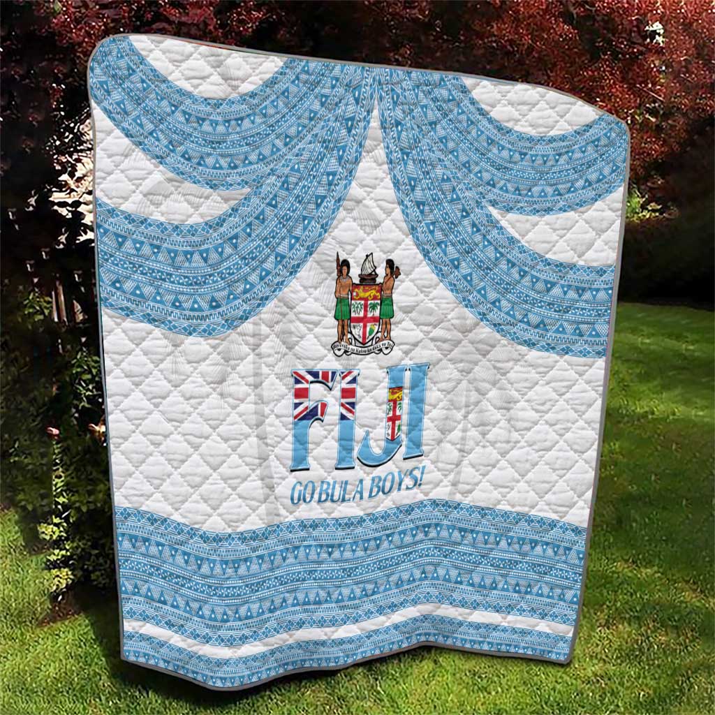 Custom Fiji Tapa Football Quilt Go Bula Boy!