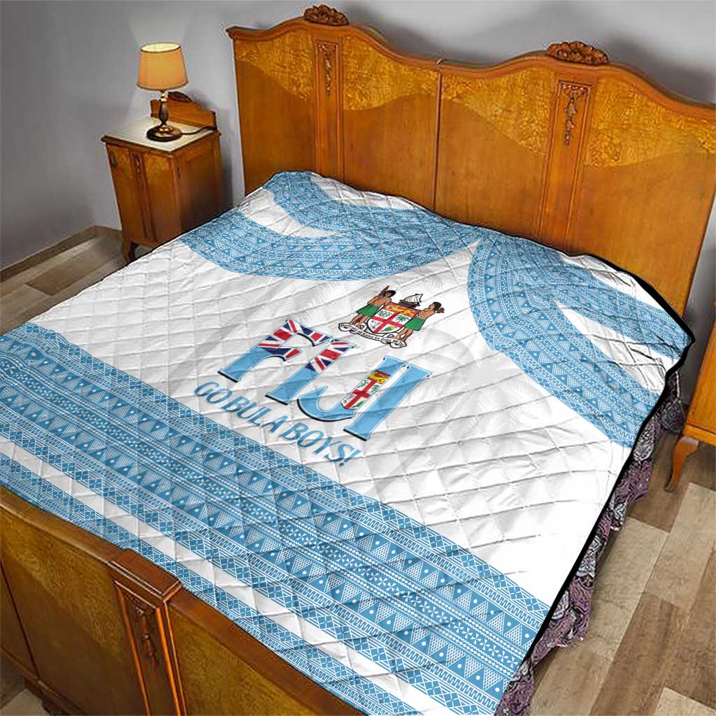 Custom Fiji Tapa Football Quilt Go Bula Boy!