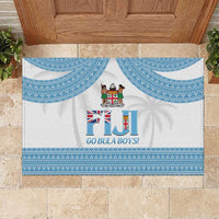 Custom Fiji Tapa Football Rubber Doormat Go Bula Boy!
