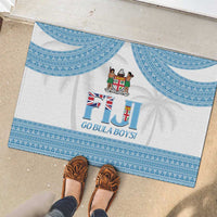 Custom Fiji Tapa Football Rubber Doormat Go Bula Boy!