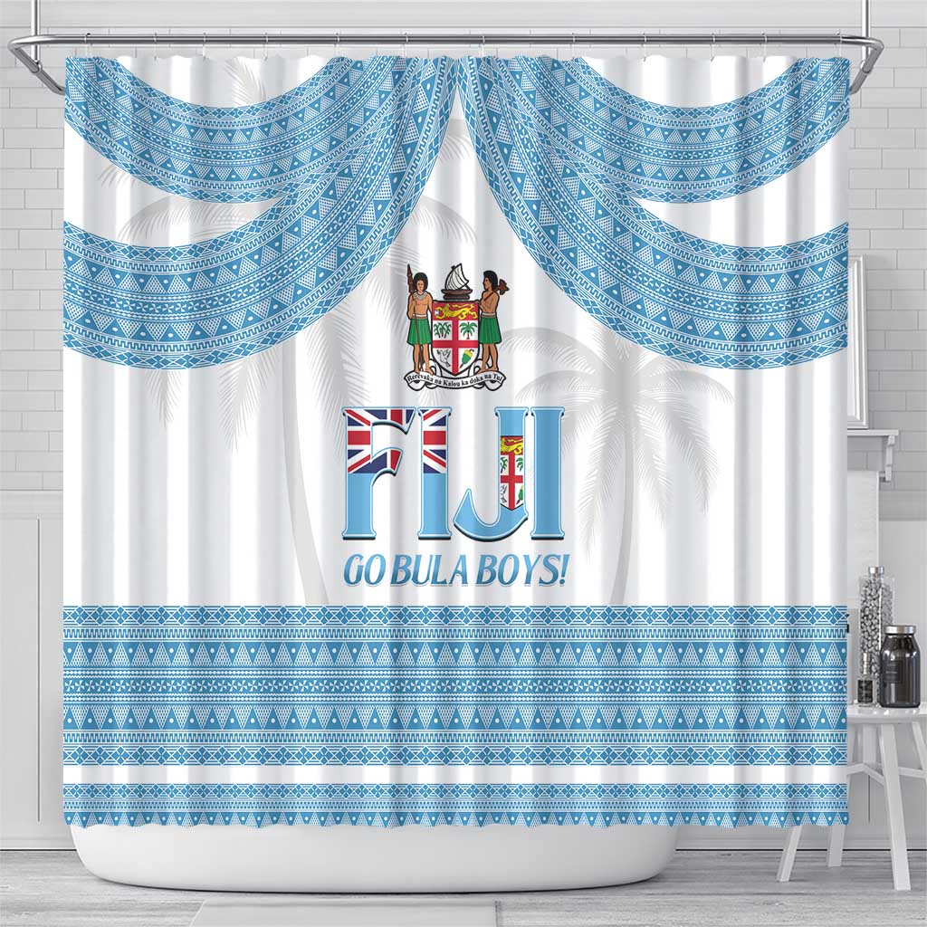 Custom Fiji Tapa Football Shower Curtain Go Bula Boy!