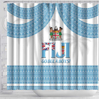 Custom Fiji Tapa Football Shower Curtain Go Bula Boy!