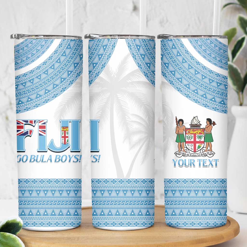 Custom Fiji Tapa Football Skinny Tumbler Go Bula Boy!