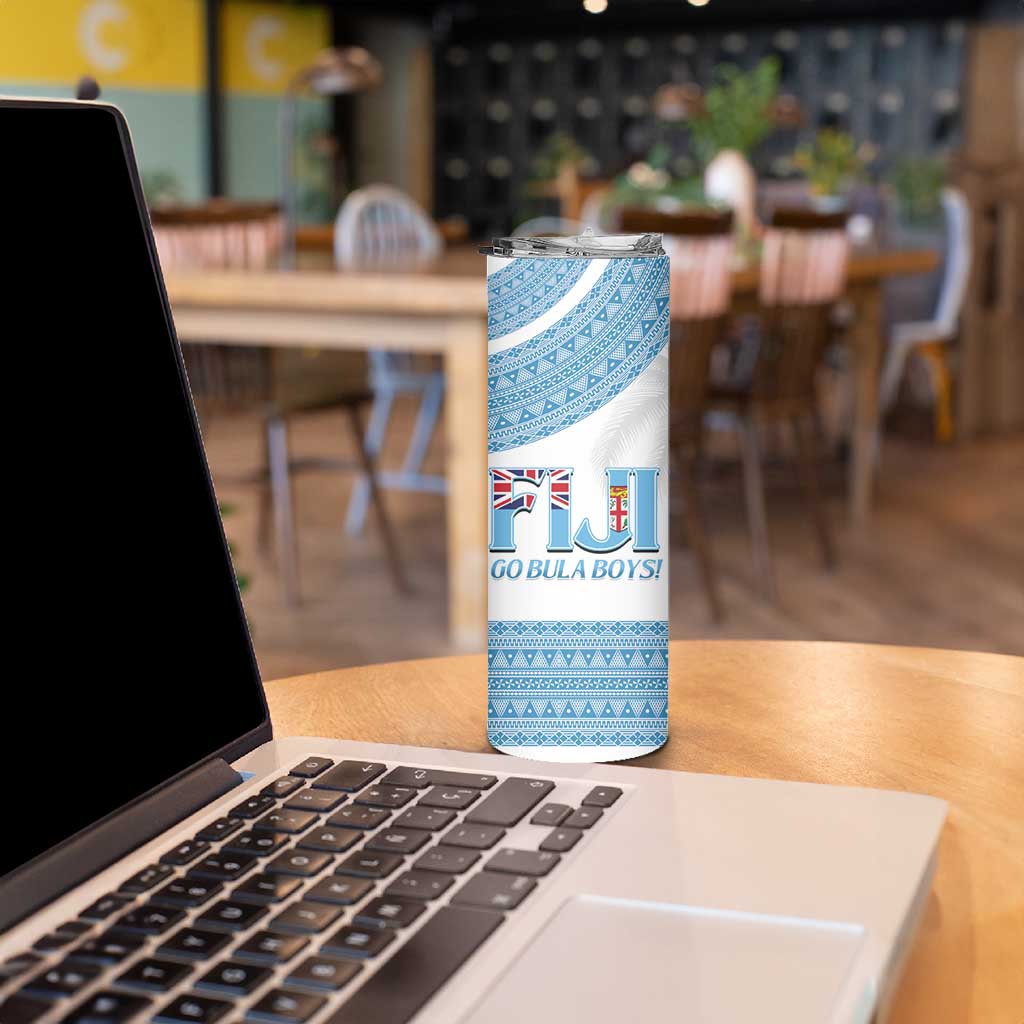 Custom Fiji Tapa Football Skinny Tumbler Go Bula Boy!