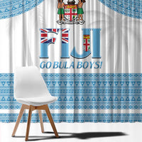 Custom Fiji Tapa Football Window Curtain Go Bula Boy!