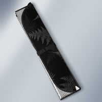 New Zealand Silver Fern Curling Personalised Auto Sun Shade Aotearoa Kiwi Ponga Black White Version LT14 - Polynesian Pride