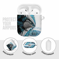 New Zealand Silver Fern Curling Personalised AirPods Case Aotearoa Kiwi Ponga Paua Shell Version LT14 - Polynesian Pride