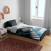 New Zealand Silver Fern Curling Personalised Bedding Set Aotearoa Kiwi Ponga Paua Shell Version LT14 - Polynesian Pride