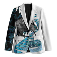 New Zealand Silver Fern Curling Personalised Blazer Aotearoa Kiwi Ponga Paua Shell Version - Polynesian Pride