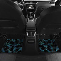 New Zealand Silver Fern Curling Personalised Car Mats Aotearoa Kiwi Ponga Paua Shell Version LT14 Set 2pcs - Back Black - Polynesian Pride