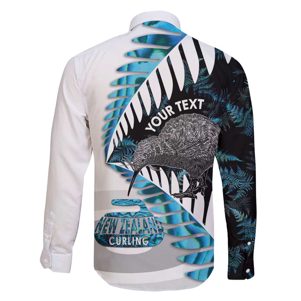 New Zealand Silver Fern Curling Personalised Family Matching Off Shoulder Short Dress and Hawaiian Shirt Aotearoa Kiwi Ponga Paua Shell Version - Polynesian Pride