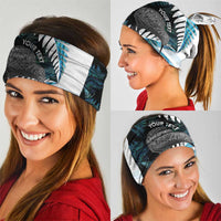 New Zealand Silver Fern Curling Personalised Neck Gaiter Aotearoa Kiwi Ponga Paua Shell Version LT14 - Polynesian Pride