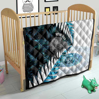 New Zealand Silver Fern Curling Personalised Quilt Aotearoa Kiwi Ponga Paua Shell Version - Polynesian Pride