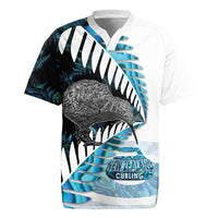 New Zealand Silver Fern Curling Personalised Rugby Jersey Aotearoa Kiwi Ponga Paua Shell Version LT14 Black - Polynesian Pride