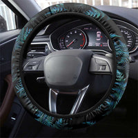 New Zealand Silver Fern Curling Steering Wheel Cover Aotearoa Kiwi Ponga Paua Shell Version LT14 - Polynesian Pride