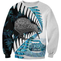 New Zealand Silver Fern Curling Personalised Sweatshirt Aotearoa Kiwi Ponga Paua Shell Version - Polynesian Pride