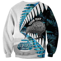 New Zealand Silver Fern Curling Personalised Sweatshirt Aotearoa Kiwi Ponga Paua Shell Version - Polynesian Pride