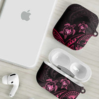 Pink Black Polynesia Floral Sea Turtle AirPods Case LT14 - Polynesian Pride