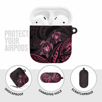 Pink Black Polynesia Floral Sea Turtle AirPods Case LT14 - Polynesian Pride