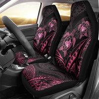 Pink Black Polynesia Floral Sea Turtle Car Seat Cover - Polynesian Pride