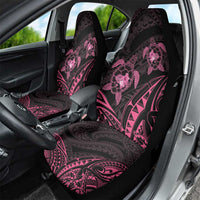 Pink Black Polynesia Floral Sea Turtle Car Seat Cover - Polynesian Pride