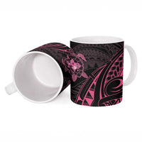 Pink Black Polynesia Floral Sea Turtle Ceramic Mug LT14 - Polynesian Pride