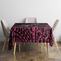 Pink Black Polynesia Floral Sea Turtle Tablecloth LT14 - Polynesian Pride