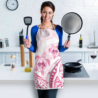 Pink White Polynesia Floral Sea Turtle Apron LT14 - Polynesian Pride