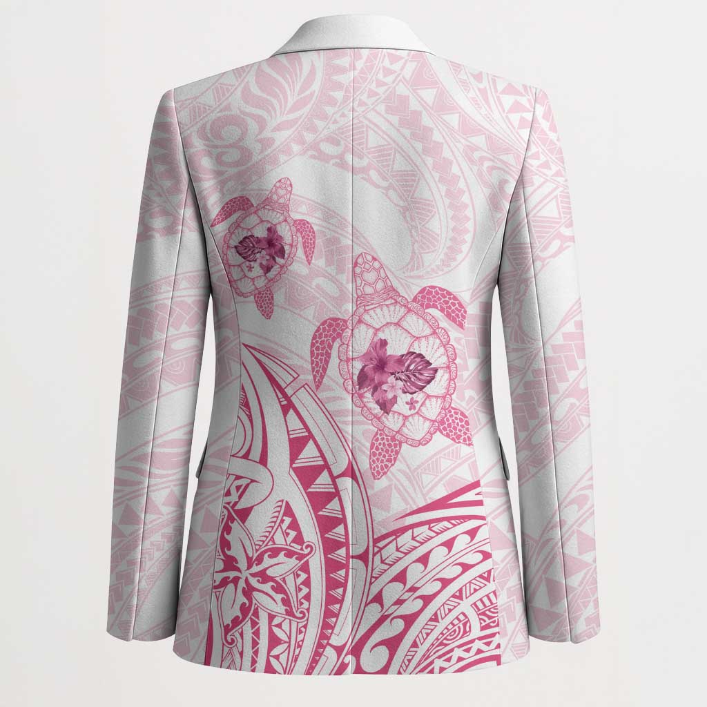 Pink White Polynesia Floral Sea Turtle Blazer LT14 - Polynesian Pride