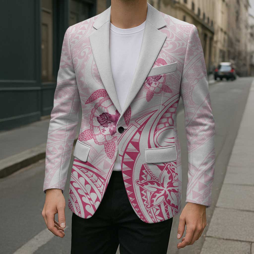 Pink White Polynesia Floral Sea Turtle Blazer LT14 - Polynesian Pride