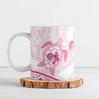 Pink White Polynesia Floral Sea Turtle Ceramic Mug LT14 White - Polynesian Pride