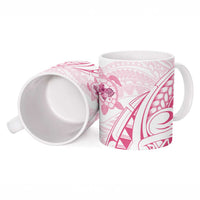 Pink White Polynesia Floral Sea Turtle Ceramic Mug LT14 - Polynesian Pride
