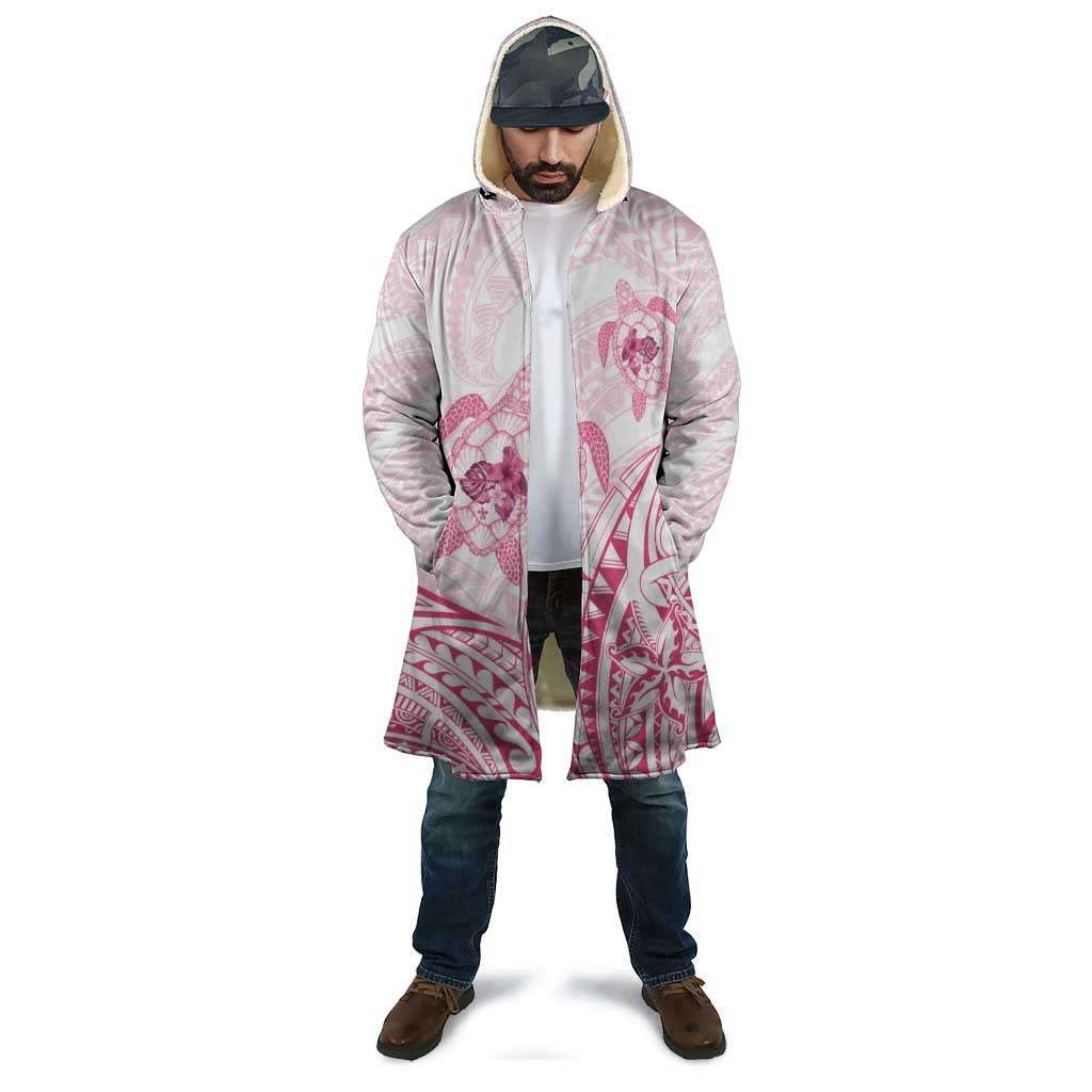 Pink White Polynesia Floral Sea Turtle Cloak LT14 - Polynesian Pride