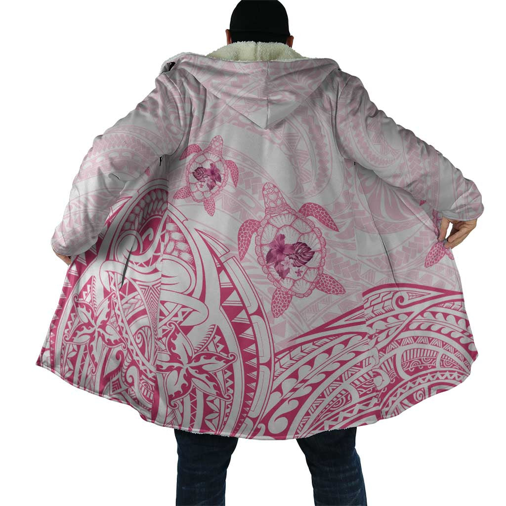 Pink White Polynesia Floral Sea Turtle Cloak LT14 - Polynesian Pride
