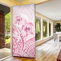 Pink White Polynesia Floral Sea Turtle Door Cover LT14 - Polynesian Pride