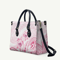 Pink White Polynesia Floral Sea Turtle Leather Bag LT14 White - Polynesian Pride
