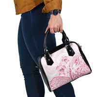 Pink White Polynesia Floral Sea Turtle Shoulder Handbag LT14 - Polynesian Pride