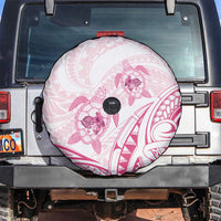 Pink White Polynesia Floral Sea Turtle Spare Tire Cover LT14 White - Polynesian Pride