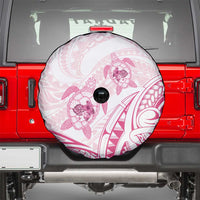 Pink White Polynesia Floral Sea Turtle Spare Tire Cover LT14 - Polynesian Pride