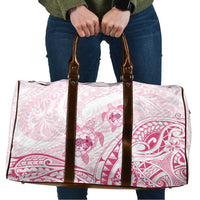 Pink White Polynesia Floral Sea Turtle Travel Bag LT14 White - Polynesian Pride