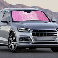 Custom New Zealand Silver Fern Rugby 2025 Auto Sun Shade All Black Aotearoa Maori Pink - Polynesian Pride