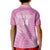 Custom New Zealand Silver Fern Rugby 2025 Kid Polo Shirt All Black Aotearoa Maori Pink