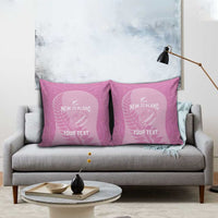 Custom New Zealand Silver Fern Rugby 2025 Pillow Cover All Black Aotearoa Maori Pink - Polynesian Pride