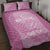 Custom New Zealand Silver Fern Rugby 2025 Quilt Bed Set All Black Aotearoa Maori Pink