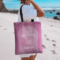 Custom New Zealand Silver Fern Rugby 2025 Tote Bag All Black Aotearoa Maori Pink - Polynesian Pride