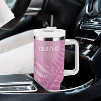 Custom New Zealand Silver Fern Rugby 2025 Tumbler With Handle All Black Aotearoa Maori Pink
