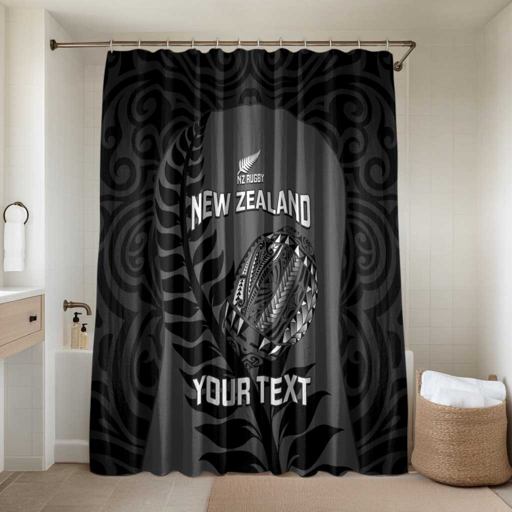 Custom New Zealand Silver Fern Rugby 2025 Bathroom Set Go Champions Aotearoa Maori Black - Polynesian Pride