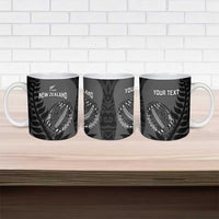 Custom New Zealand Silver Fern Rugby 2025 Ceramic Mug Go Champions Aotearoa Maori Black - Polynesian Pride
